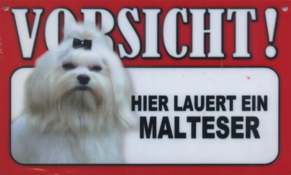 Tier - Warnschilder - Vorsicht! ... Malteser (30)