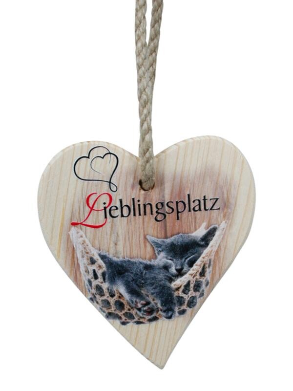 Spruchherz aus Holz: Lieblingsplatz... (10x9 cm)