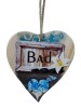 Spruchherz aus Holz: Bad (15x17 cm)