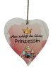 Spruchherz aus Holz: Hier schläft die Prinzessin (15x17 cm)