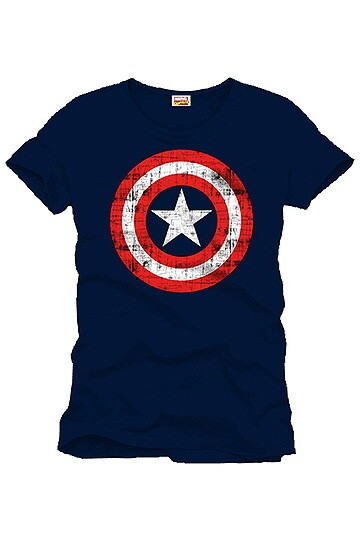 Captain America T-Shirt Shield Logo navy
