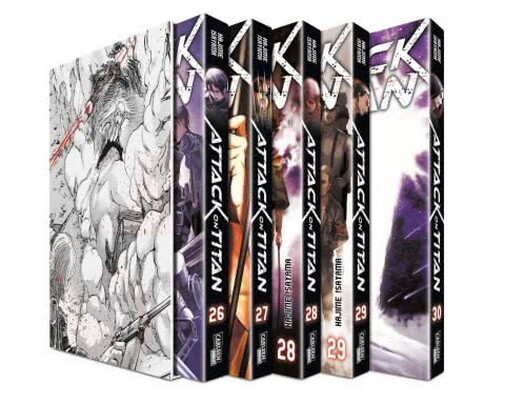 Attack on Titan Band 26 - 30 im Sammelschuber mit Extra