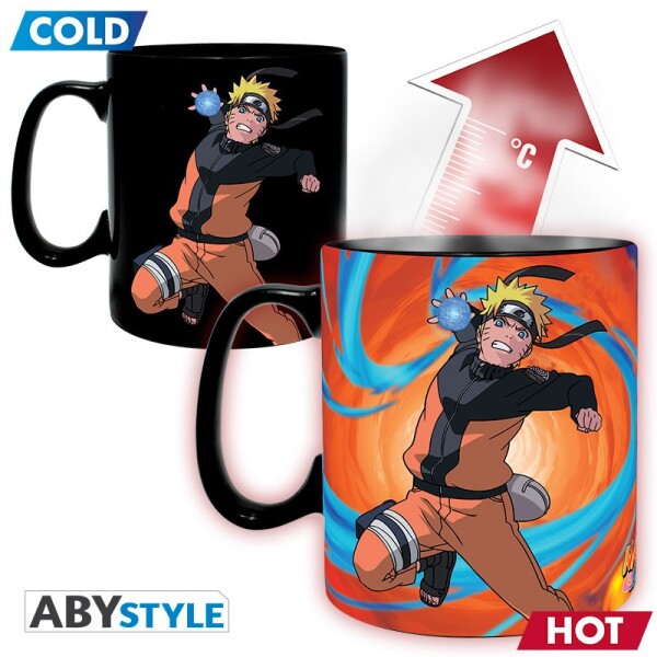 NARUTO SHIPPUDEN - Tasse Thermoeffekt - 460 ml - Duell - mit Box