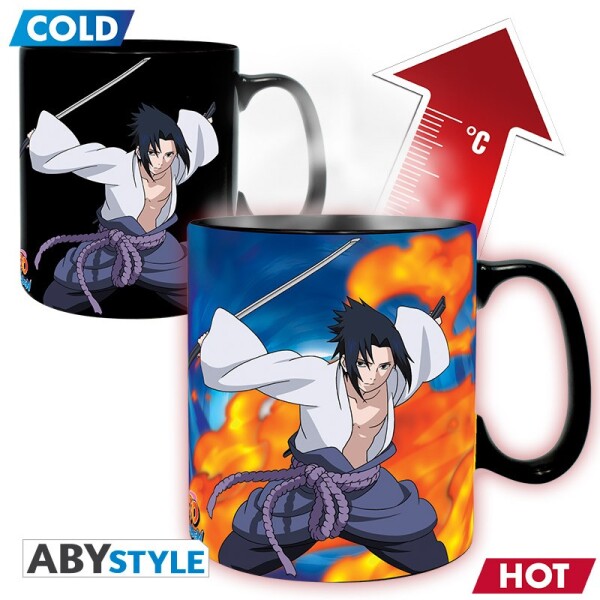 NARUTO SHIPPUDEN - Tasse Thermoeffekt - 460 ml - Duell - mit Box