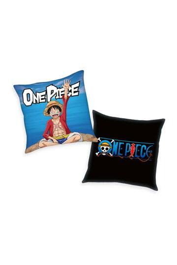 One Piece Kissen Logo & Monkey D. Ruffy 40 x 40 cm
