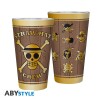 ONE PIECE - Großes Glas - 400ml - Totenköpfe - Matt