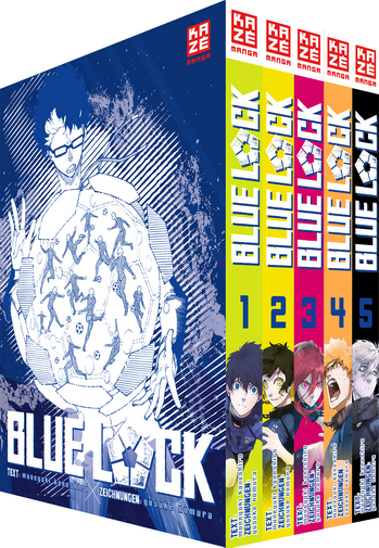 Blue Lock Band 1-5 (Deutsche Ausgabe) im Sammelschuber, 45,00