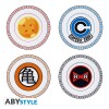 DRAGON BALL - Set mit 4 Tellern - Embleme