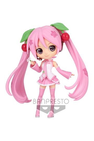 Hatsune Miku Q Posket Minifigur Sakura Miku Ver. A 14 cm