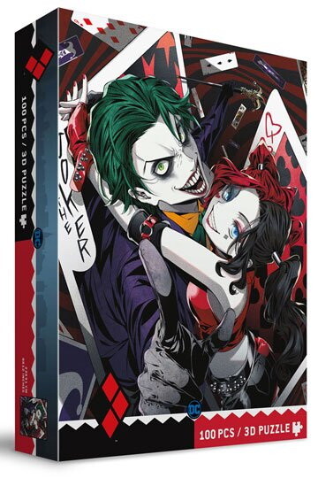 DC Comics Puzzle mit 3D-Effekt The Joker & Harley Quinn Manga (100 Teile)