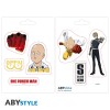 ONE PUNCH MAN Aufkleber 16x11cm / 2 Bögen - Saitama und Icons
