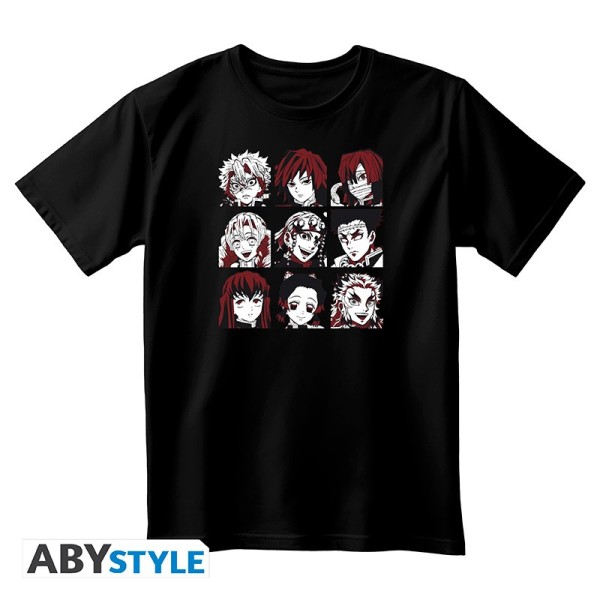 DEMON SLAYER - Unisex schwarzes T-Shirt - Hashira Staffel 2