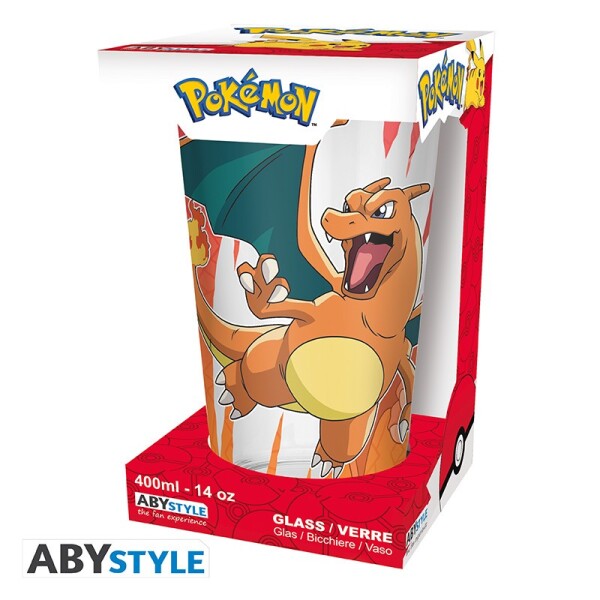 POKEMON – großes Glas – 400 ml – Glurak