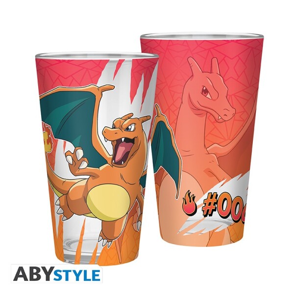 POKEMON – großes Glas – 400 ml – Glurak