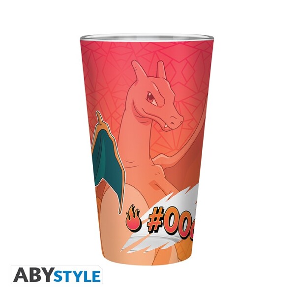 POKEMON – großes Glas – 400 ml – Glurak