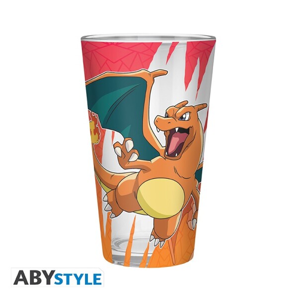 POKEMON – großes Glas – 400 ml – Glurak
