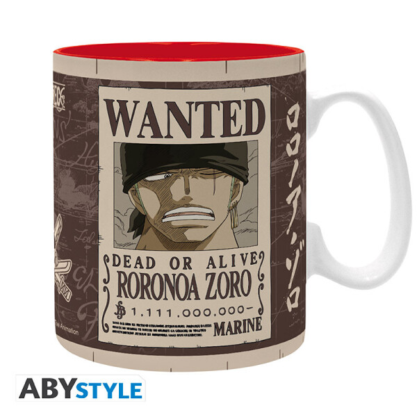 ONE PIECE – Tasse – 460 ml – „Zoro Wanted“