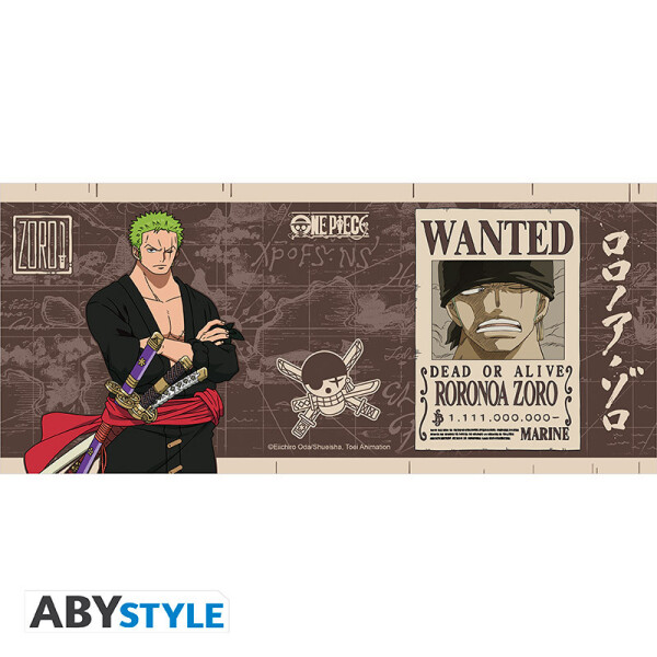 ONE PIECE – Tasse – 460 ml – „Zoro Wanted“