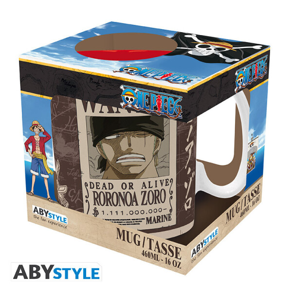 ONE PIECE – Tasse – 460 ml – „Zoro Wanted“