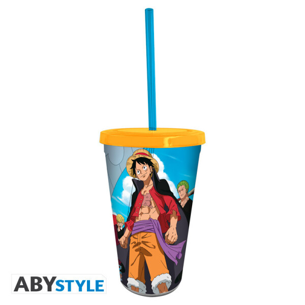 ONE PIECE – Becher mit Strohhalm – 470 ml...
